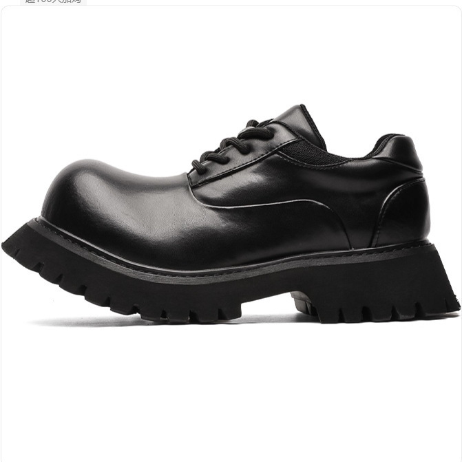 Mickey Big-Toe Shoes Men's British Style Thick-Soled Heightening Work Clothing Casual Leather Shoes Paris High-End Derby Shoes 32059