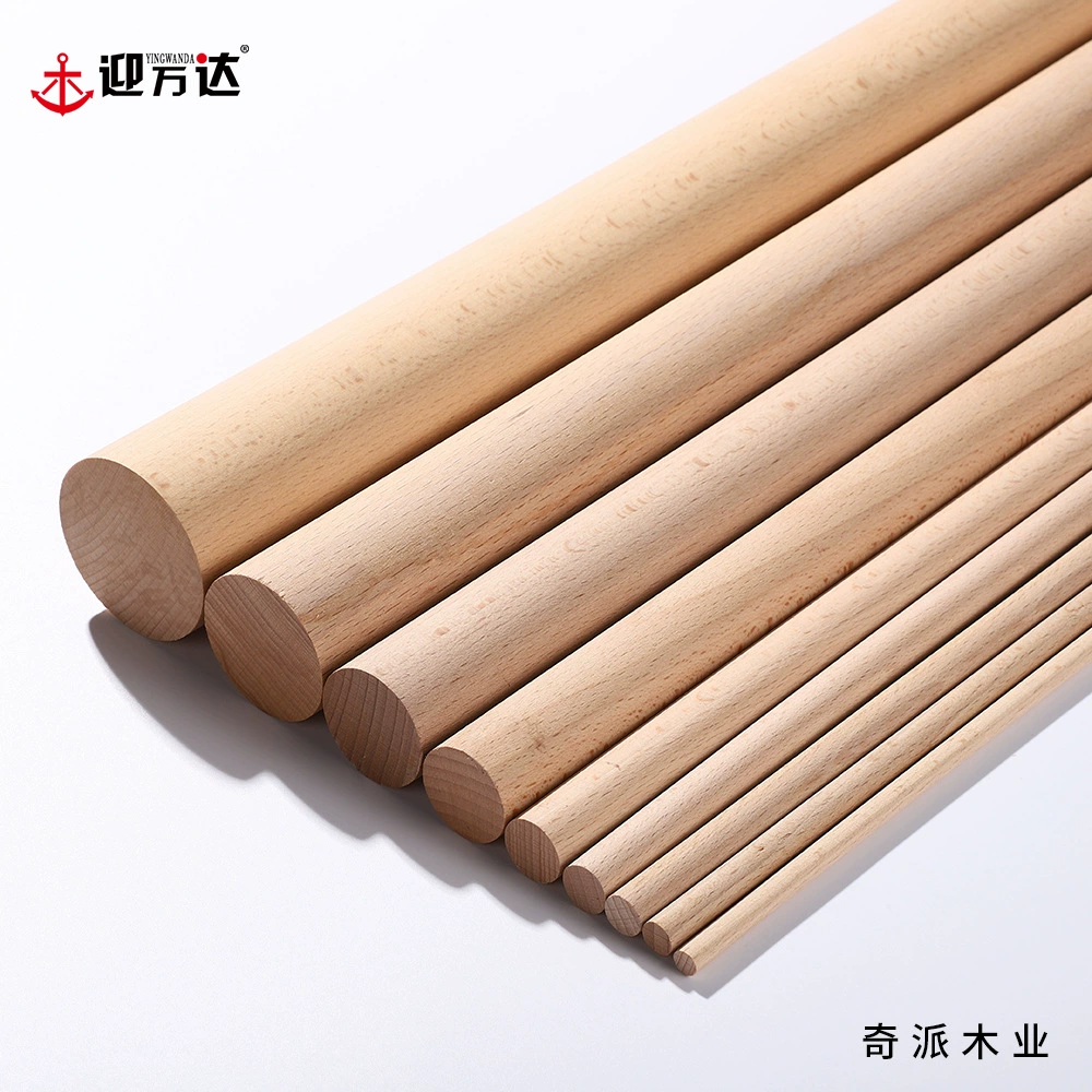 Твердая деревянная палка из бука, круглая деревянная палка, для самостоятельного изготовления: для сушки белья, карниза, круглой деревянной планки, для фитнеса и йоги (для разработки осанки)