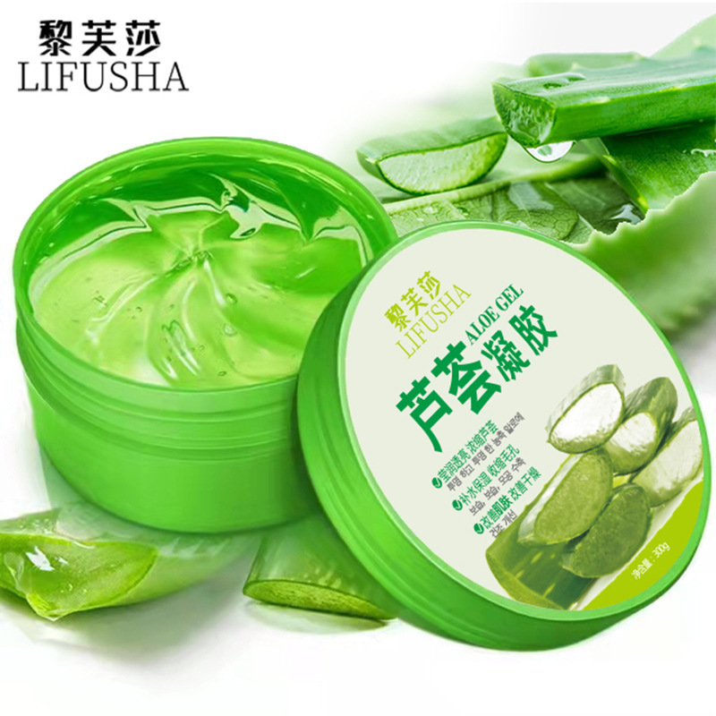 Li Fu Sha Aloe Vera Gel 300g Desalination of Pockmarks, Hydrating and Moisturizing Repair, Moisturizing Emulsion Cream Factory Outlet