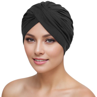 Amazon hot sale headscarf hat cross-border new all-match solid color twisted hat Indian hat manufacturers one-piece delivery