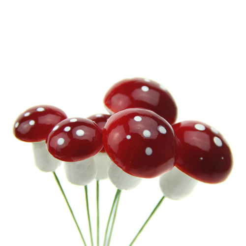 Moss micro-landscape ornaments red foam mushroom accessories DIY assembly small ornaments toys mushroom accessories
