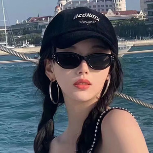 GM same sunglasses for women Korean style high-end 2024 new trendy retro narrow frame cat eye sunglasses men