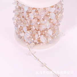 不规则碎石铜链珍珠链 手工DIY饰品手链项链古风服饰材料配件链条