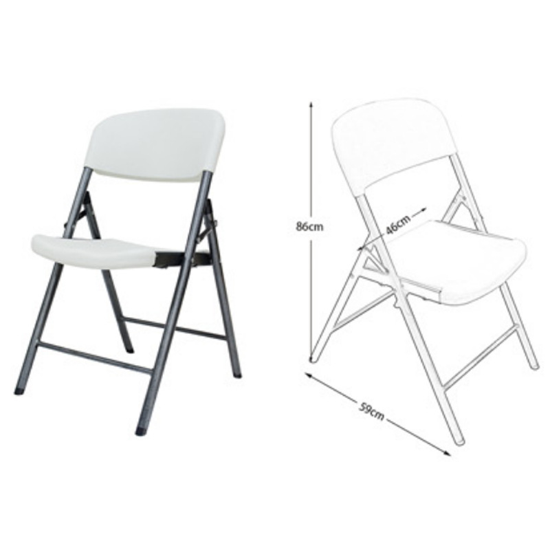silla plegable portátil al aire libre silla plegable simple moldeada por soplado silla de capacitación silla de respaldo fábrica al por mayor image 1