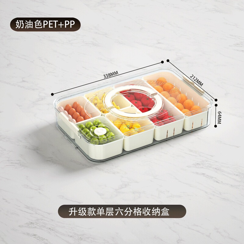 冷蔵庫用密閉プラスチック調味料収納ボックス、透明ボックス、家庭用多格子プラスチックボックス、食品グレードのキッチン用|undefined