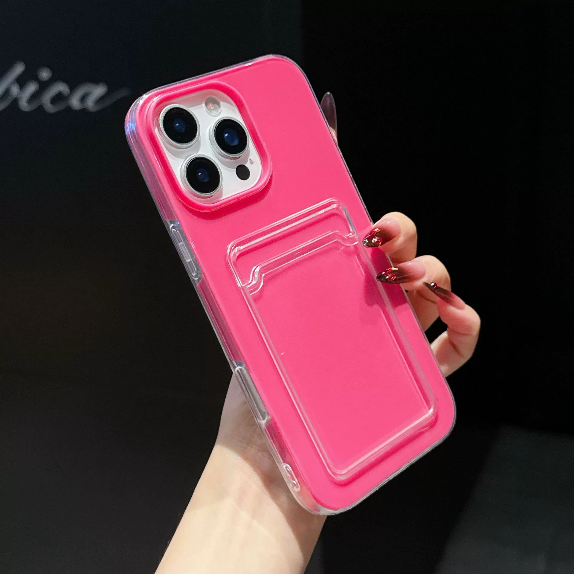 Apple, совместимый силиконовый чехол для телефона, держатель для карт, iPhone 16, защитный чехол, iphone, 17promax, 2 в 1