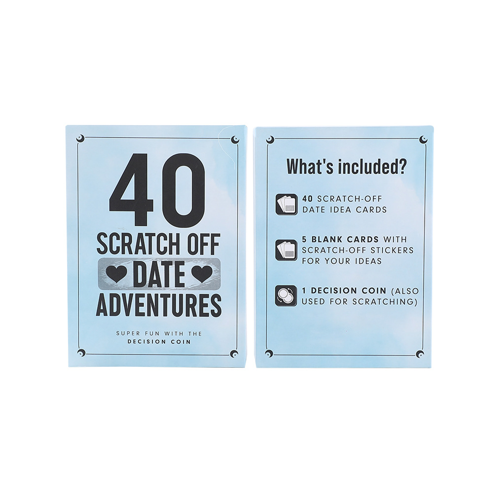 Board Cards 40 Date Adventures: Scratch-Off Card Game For Dating Ideas_voghion.com