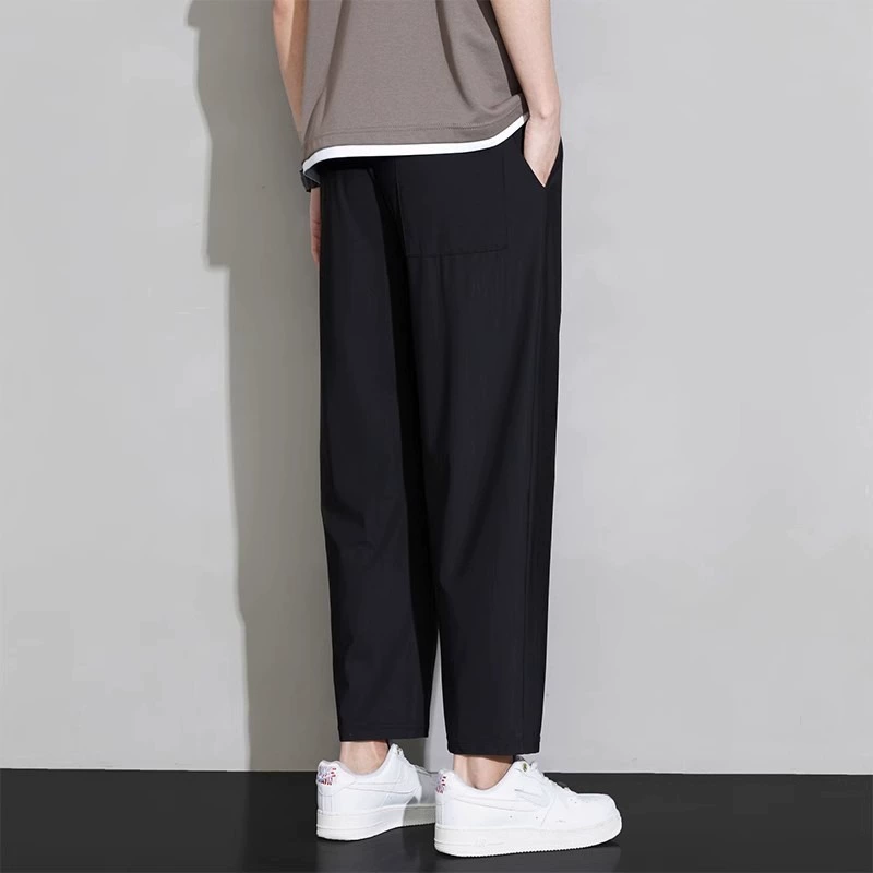 Дышащие летние хлопковые брюки casual, костюм, свободная прямой покрой