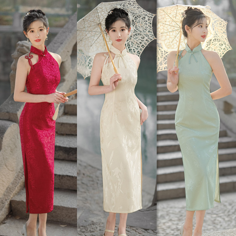 Fashionable sexy summer long cheongsam