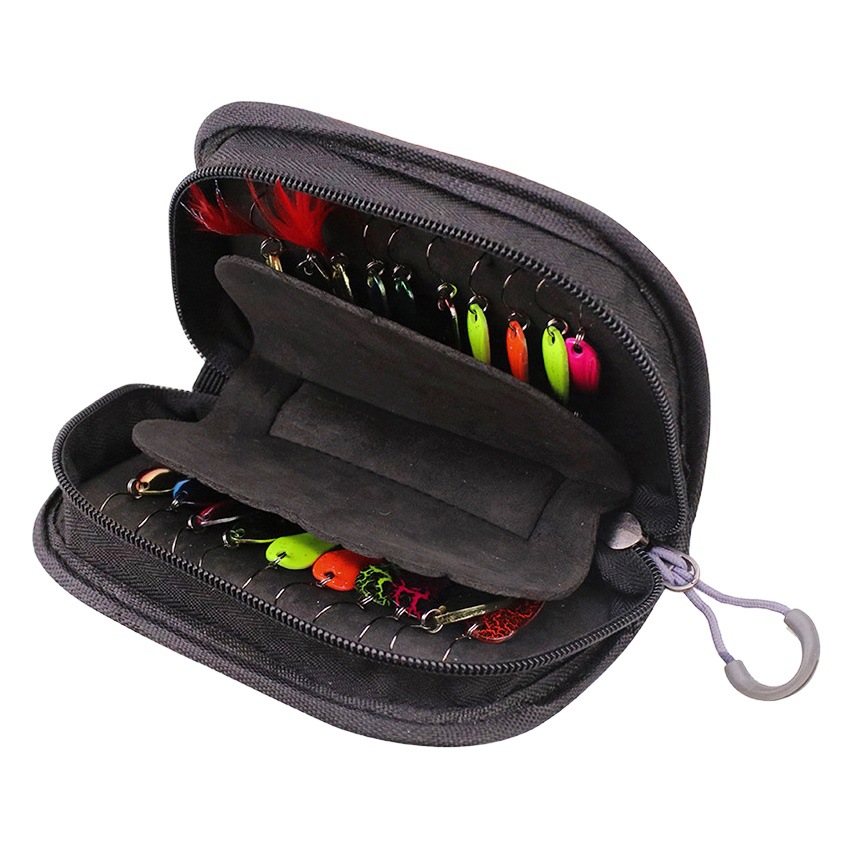 Weihe 20 piezas caballo boca lentejuelas traje corbata de pelo tipo cuchara pieza de hierro cebo falso portátil de doble cara bolsa de lentejuelas al por mayor