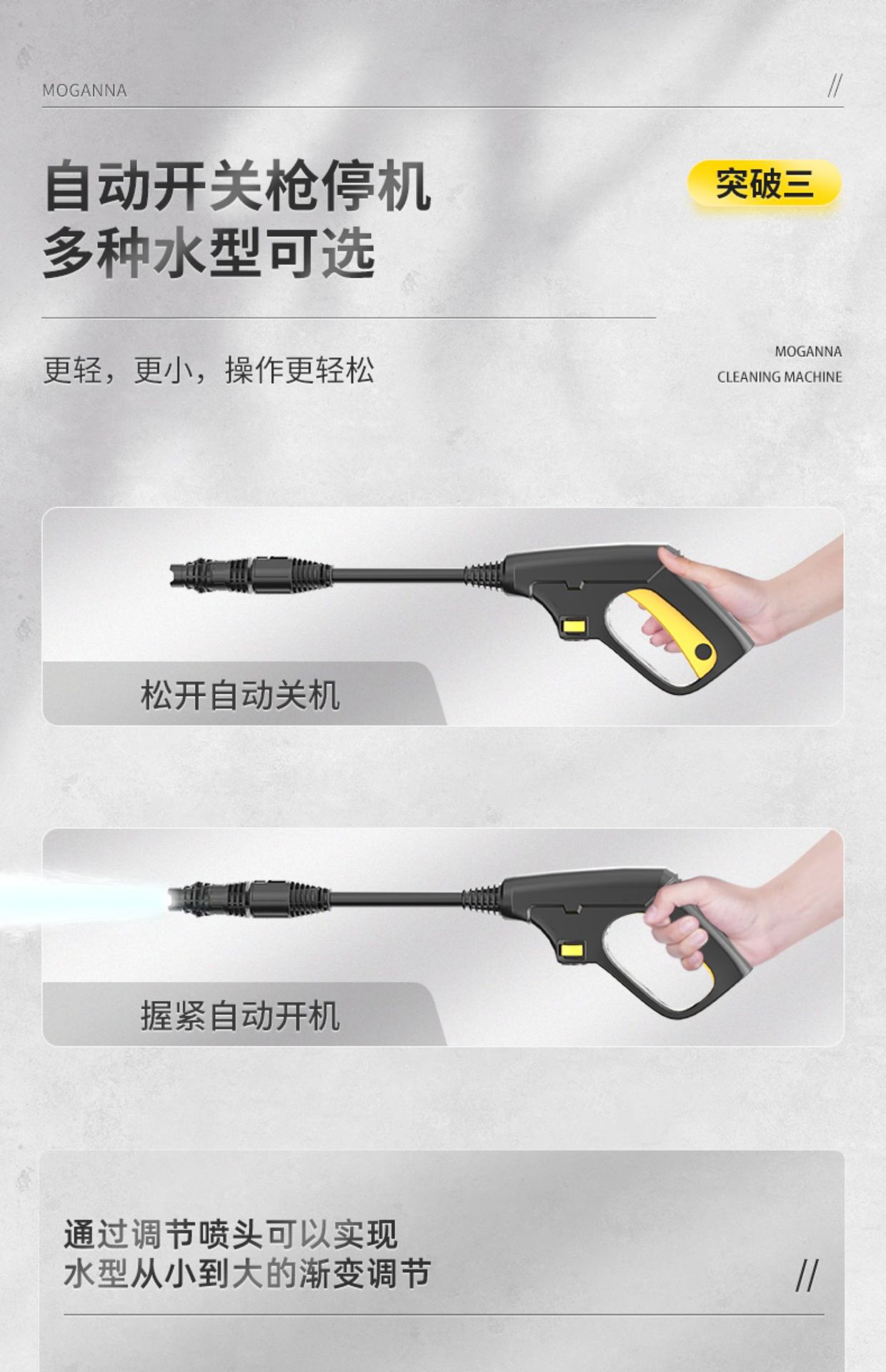 Suitable for Car Washing Machine 220V High-Power Cleaning Machine Supercharged Water Gun Car Household High-Pressure Powerful Floor Washing Artifact