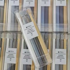 Wholesale toothbrush Japanese style adult 4-pack small head bamboo charcoal macaron soft bristle toothbrush family pack