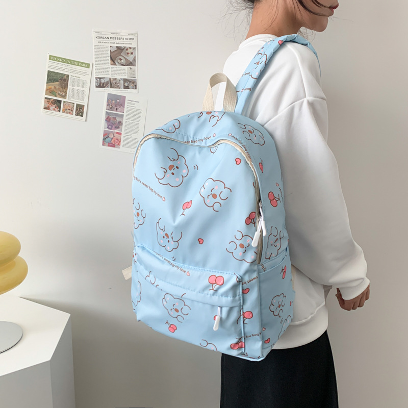 Al por Mayor Escuela Secundaria estudiante mochila de gran capacidad de nylon impermeable mochila de impresión estudiante de la escuela media de viaje de ocio al aire libre bolsa