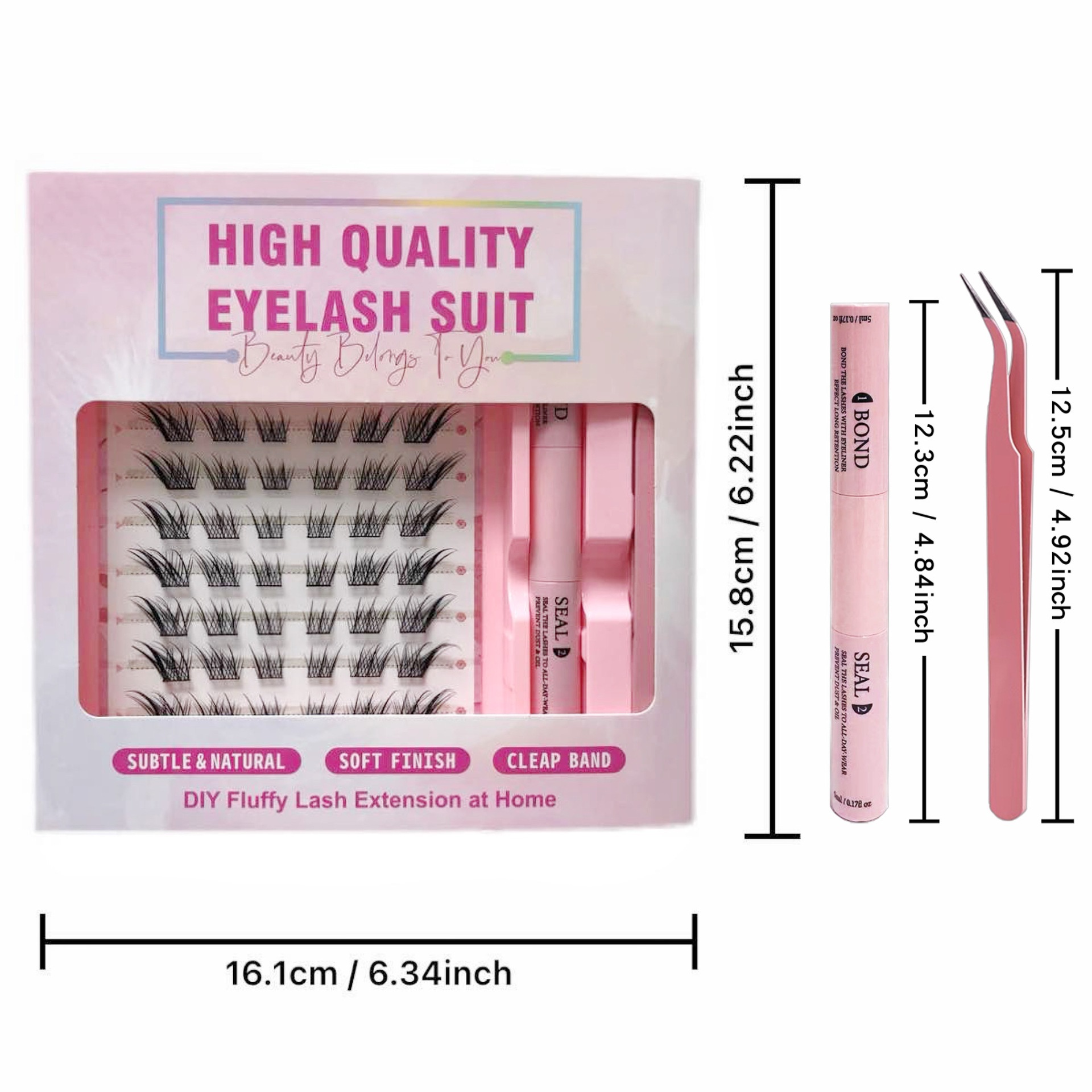 Conjunto de pestañas falsas transfronterizas de gran capacidad, Sudaji segmentación de pestañas de zorro, atmósfera de pestañas falsas animadas.