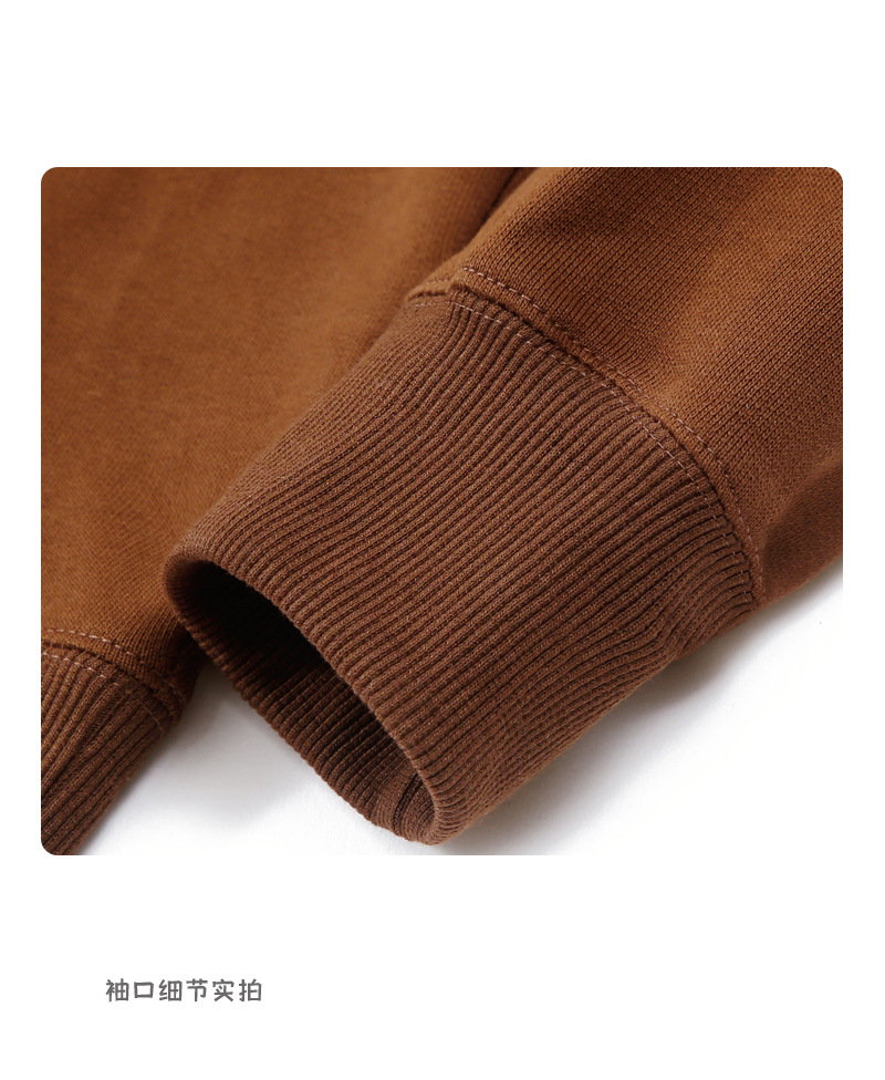 登爵男装2022秋季新款 重磅380克高品纯色全棉卫衣 圆领