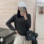 秋冬季外穿撞色新款开衫