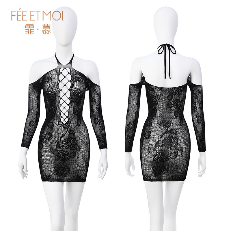 Medias de Malla Completas con Calado 7589 de Nailon