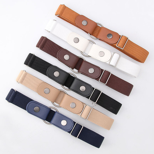 Ladies lazy belt elastic waist invisible belt jeans women ins style pants belt no punch belt