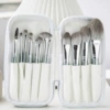 White brush with zipper, 14 pieces