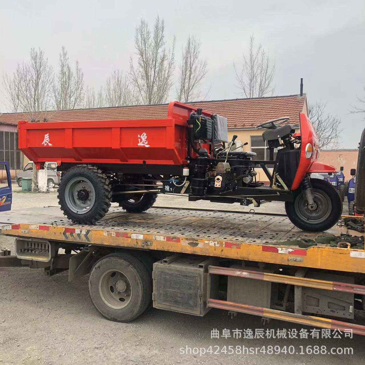 时风同款自卸柴油三马车高配置工程自卸翻斗车高低速农用三轮车