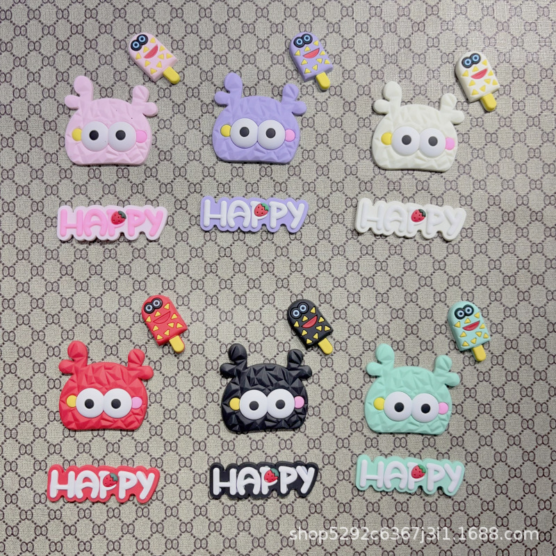 A generation of three-dimensional doll foreign trade candy-colored cartoon accessories universal jewelry hole shoes mobile phone shell patch