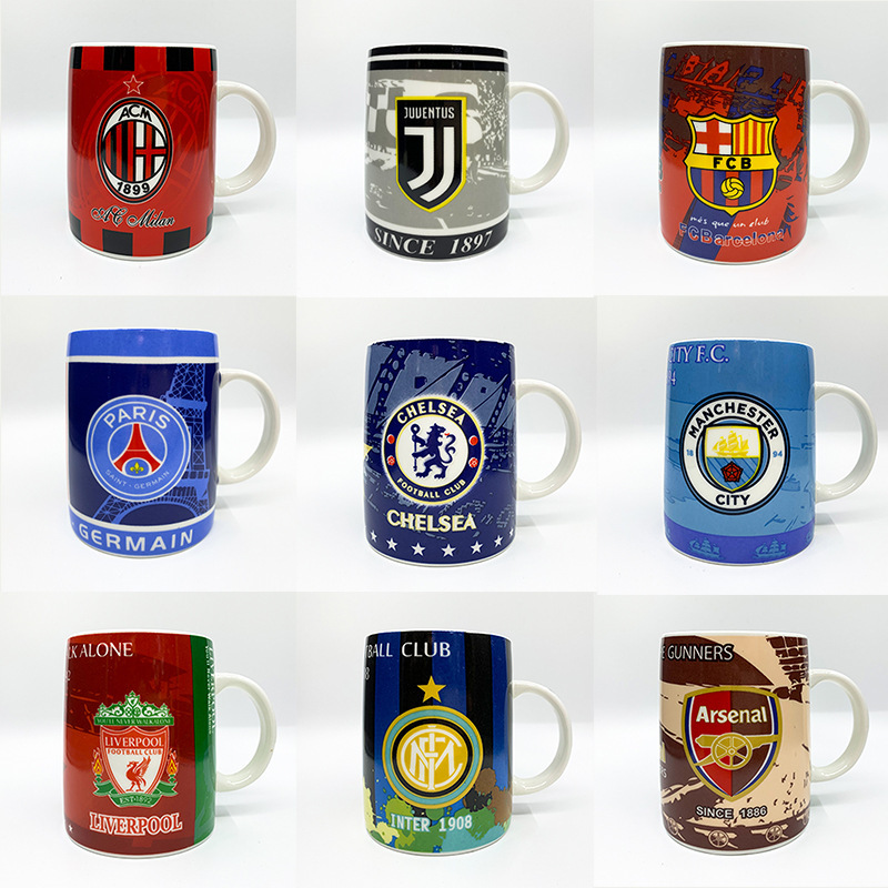 Football Club Ceramic Mug Real Madrid Juventus Ac Creative World Cup Merchandise Birthday Gift Men's Water Cup