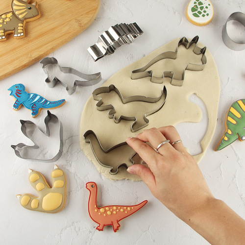 Theme Cartoon Dinosaur Cookie Cutter Cookie Cutting Set Valentine's Day Thanksgiving Cookie Cutter DIY Baking Tools