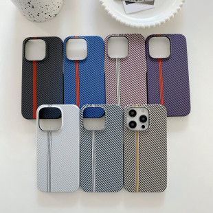 Suitable for Apple 15promax/14/13/12 water patch micro three-dimensional skin feeling carbon fiber pattern XR mobile phone case PC cover