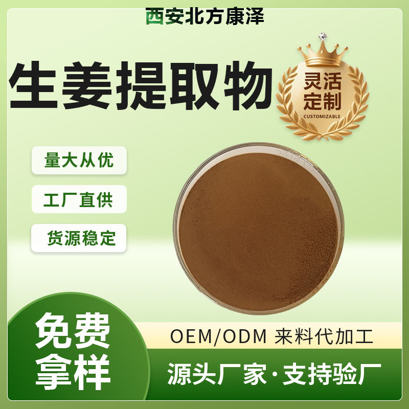 Ginger Extract, Fully Water-Soluble, Concentrated Ginger Powder, Extract, and Raw Ginger Powder, Manufacturer