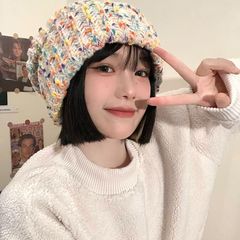 秋冬ニット帽子の子供韓国東大門は甘くて、保温の太い毛糸の帽子を厚くします。