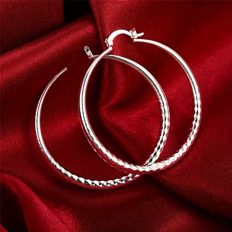 Серебряные медные серьги - покрытие медью и серебром, украшение для красоты и повседневной женской вечеринки