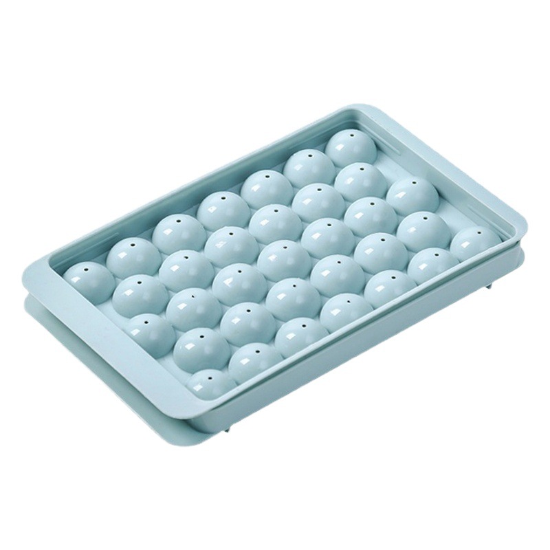 Creative homemade ice cube mold food grade round spherical ice cube with cover 33 ice cube ice cube net red ice box