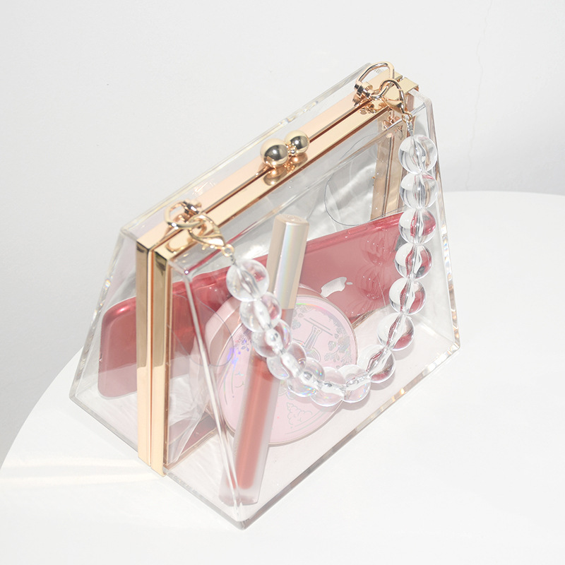 469g Weight Lock clasp Closure Type Top Handle Strap Type Evening Bag Bags Type Holiday, Party Occasion Acrylic Material Solid Color Pattern All Seasons Season Women's Gender Vintage Style Style Square Shape Small Size Women's Small Arylic Solid Color Vintage Style Square Lock Clasp Evening Bag 15