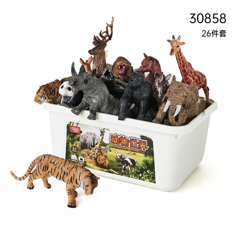 貝恩施動物シミュレーションモデル子供玩具早教セット赤ちゃん認知恐竜玩具3dプリント玩具|undefined