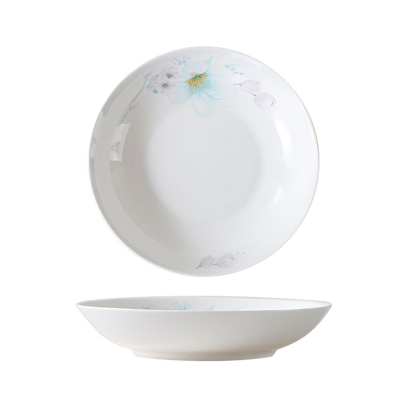 Primavera ilimitada de alto valor de la cara platos de cerámica platos de platos domésticos set de platos de alta calidad de platos de flores horneados de alta temperatura platos