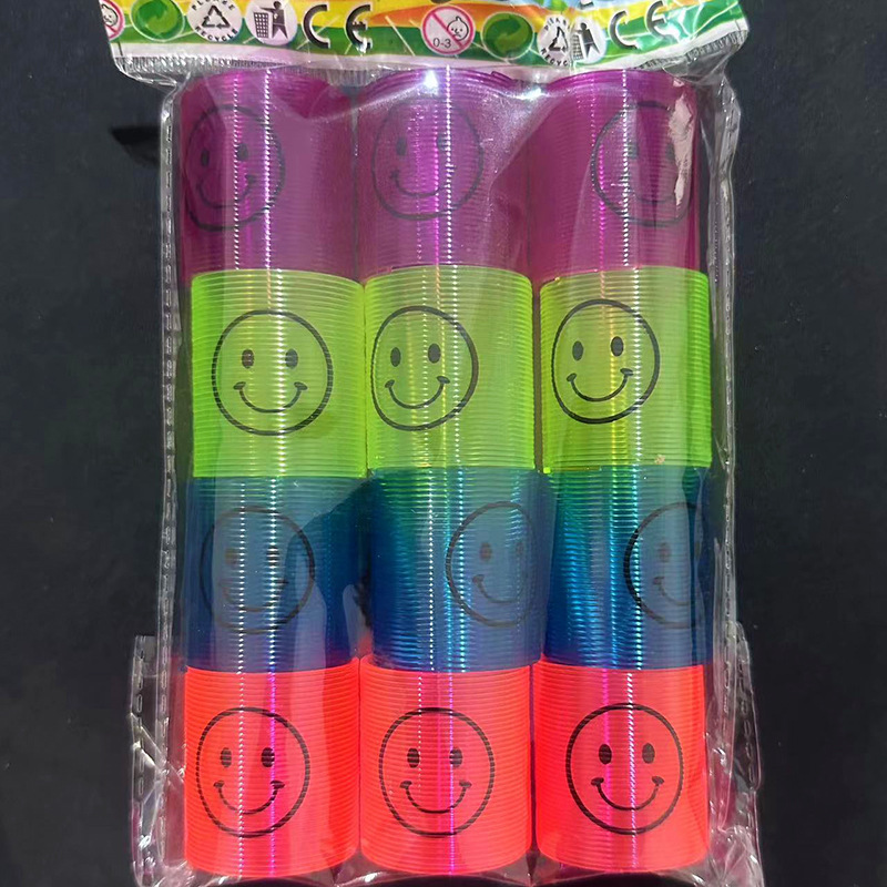 3,2*3,5 cm mini expresión Arco Iris círculo colorido círculo telescópico círculo elástico Círculo Mágico jardín de infantes juguetes pequeños al por mayor