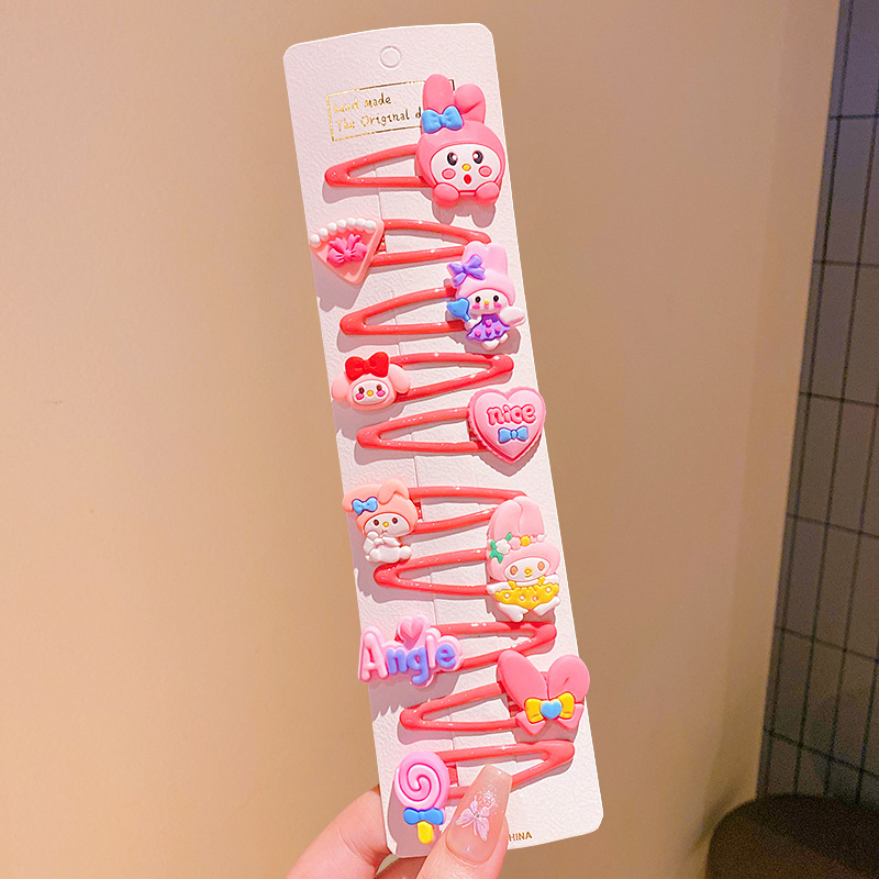 子供のクロミ漫画ヘアピン頭飾り女の子の髪の前髪クリップ少女の髪を傷つけない新しいヘアアクセサリー|undefined