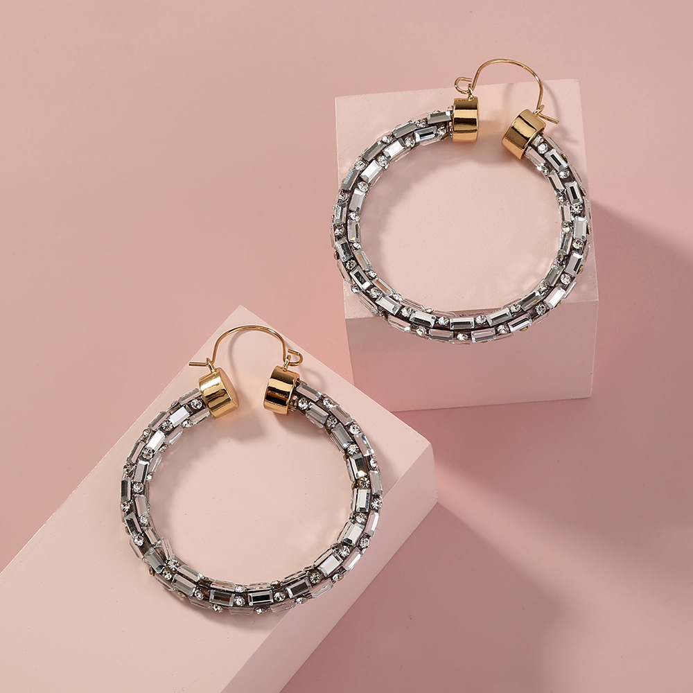 New Fashion Exaggerated Hoop Earrings Set display picture 9