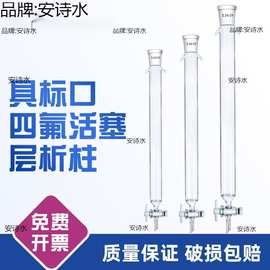 离子交换树脂柱层析柱 具砂芯玻璃过滤柱 标口硅胶四氟活塞色谱柱