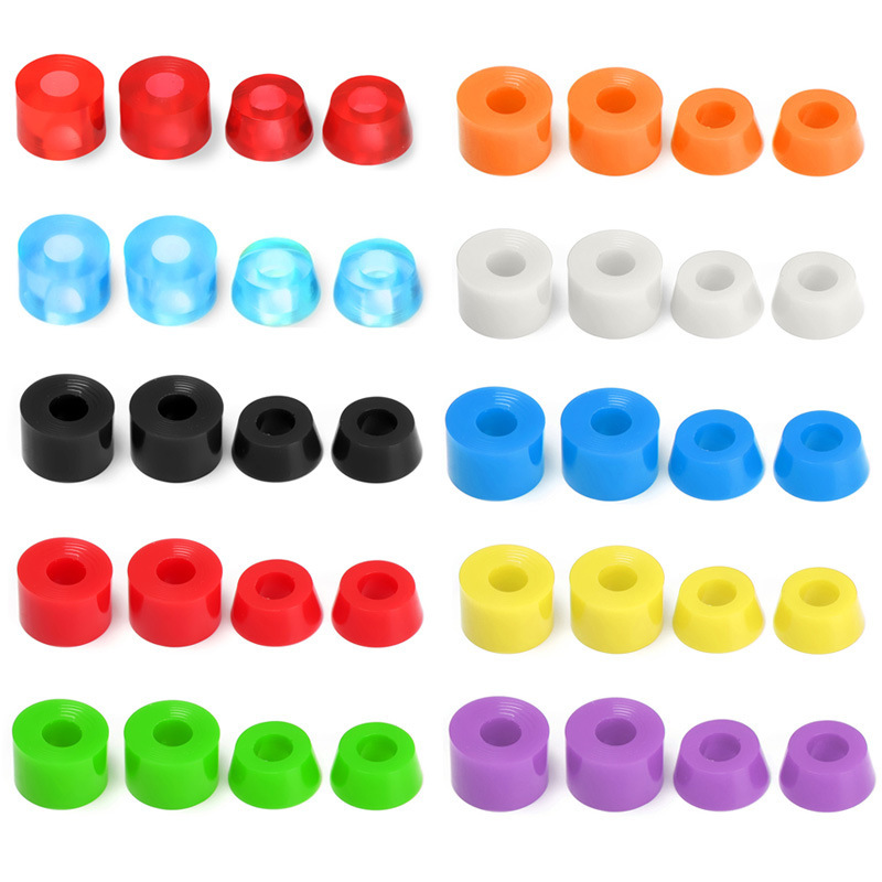 Professional Skateboard Shock Absorber Longboard Fish Board Double Rocker Pu Shock Absorber Gasket 11X16 Four-Wheel Skateboard Bracket Bridge Pad