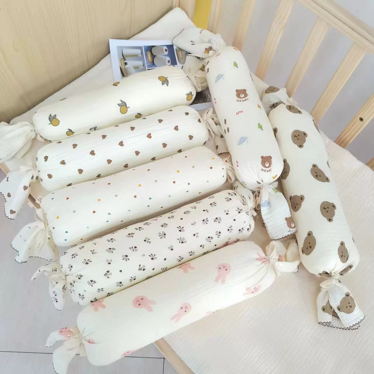 Детские конфеты подушка для ухода за спальной подушкой Детские спящие длинные цилиндрические подушки детские хлопчатобумажные марлевые боковые спящие подушки оптом