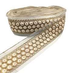 外貿貨源工廠直銷 圓圈金股線刺繡花邊 服裝箱包輔料