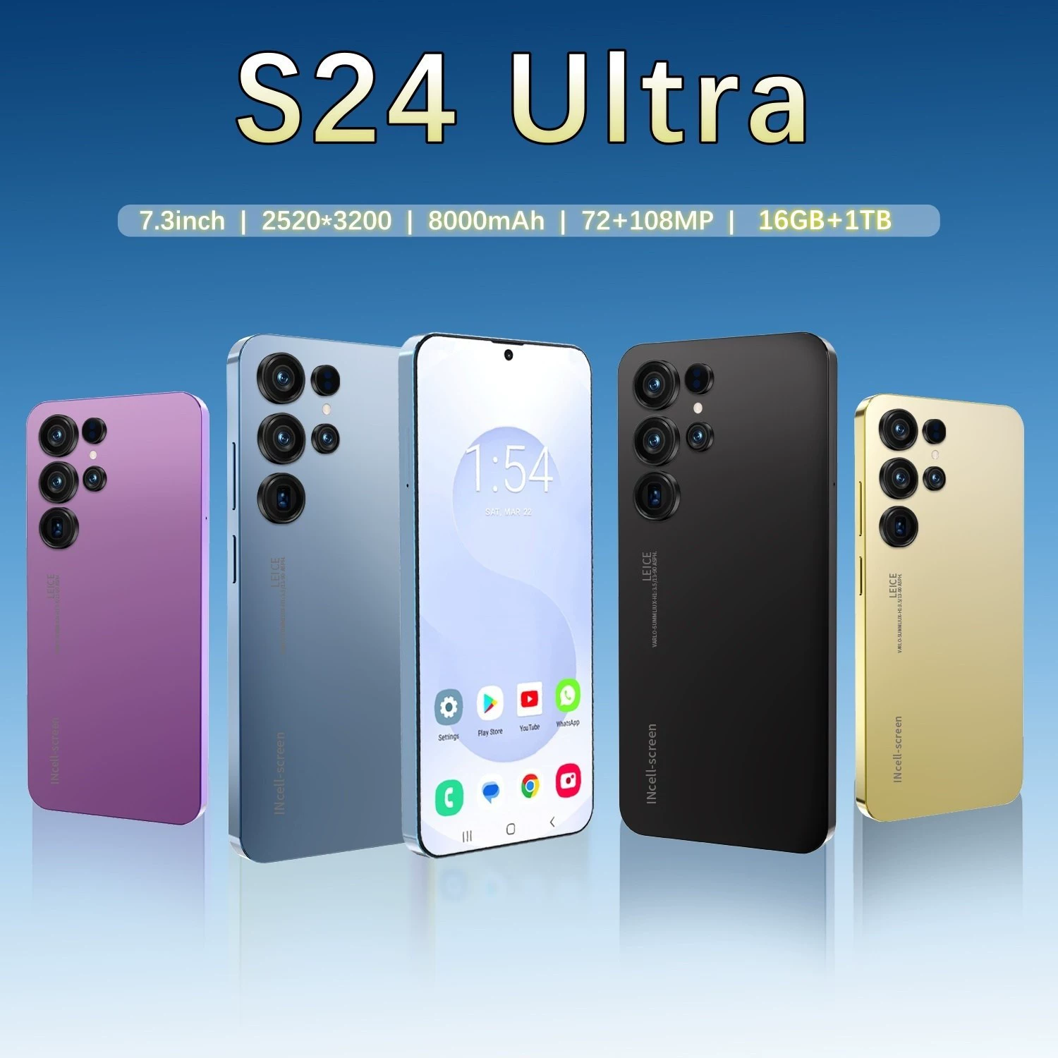 Смартфон (Cugo) S24 Ultra — Android 8.1, 6,8-дюймовый экран, 2+16 ГБ