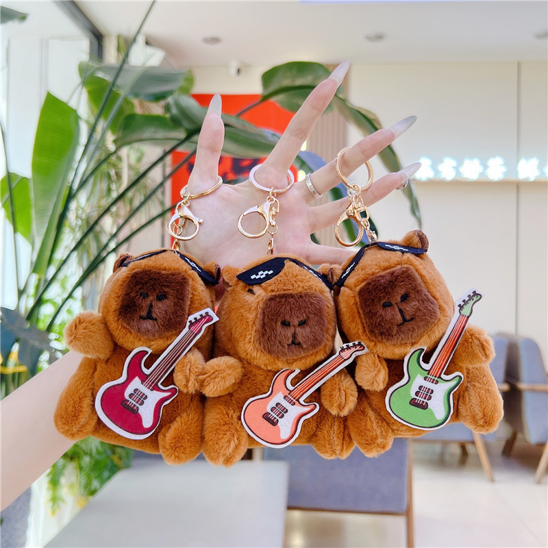 Popular Capybara Plush Doll Keychain Capybara Mouse Pendant Pendant Claw Machine Doll Toy Gift