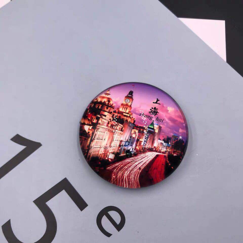 Shanghai cristal refrigerador pegatinas 3D oriental perla magnética Bund viaje artesanía conmemorativa río Qingming mapa