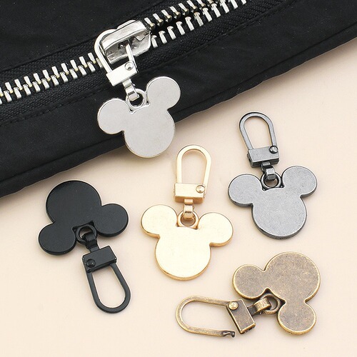 Metal zipper pull tab detachable replaceable down jacket bag clothing small hole zipper pull tab pendant accessories