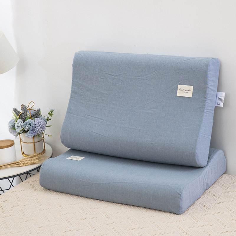 Ins良品ラテックス枕カバー一対の全綿ラテックス枕カバー60x40水洗い綿子供50x30|undefined