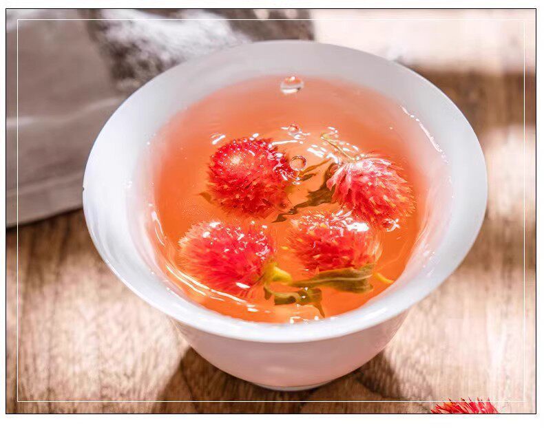 Red Globe Amaranth Dried Flowers Hong Qiao Mei 20g Jar Herbal Tea Flowers preparation