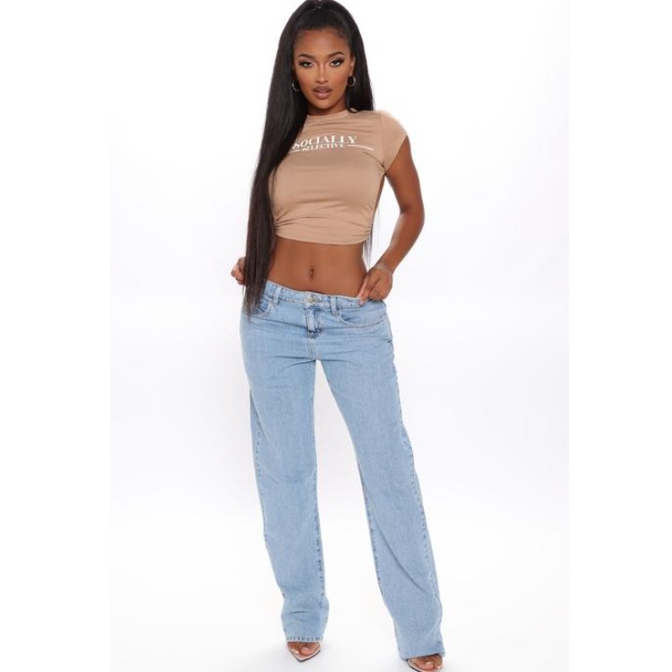 Jeans de Pierna Recta de Color Claro, Estilo Europeo y Americano, para Comercio Exterior Transfronterizo en AliExpress y EBAY