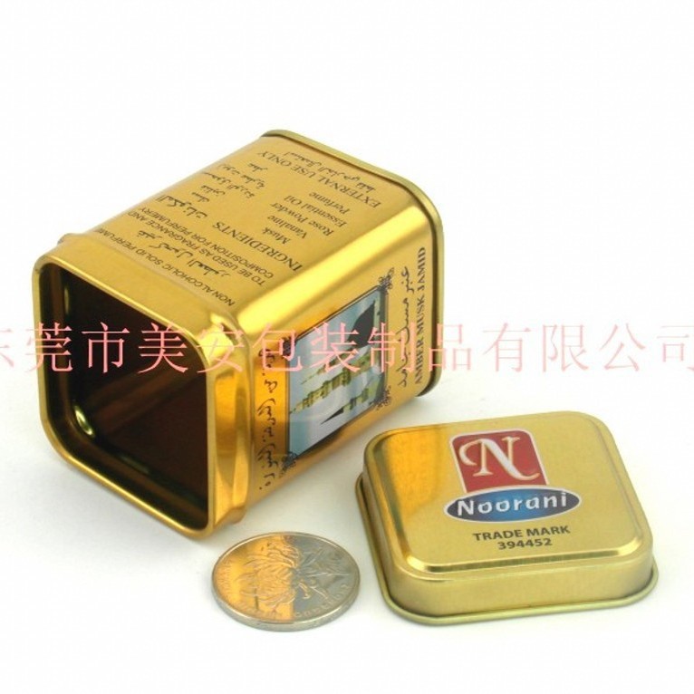 金属调料铁罐 香料铁盒 正方形铁盒包装 制罐生产厂家